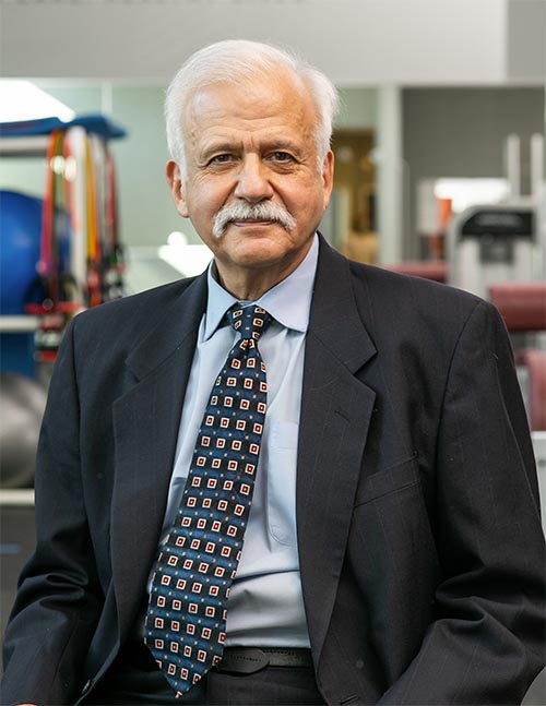 Doctor smiling in a wellness pharmacy